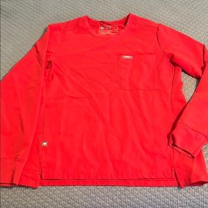 Long sleeve scrub top.
